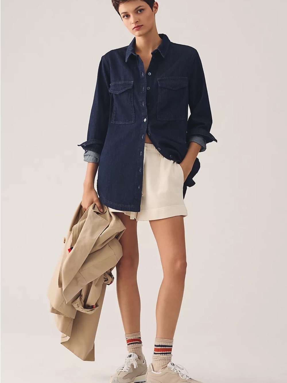 Pilcro Indigo Denim Shirt Antropologí